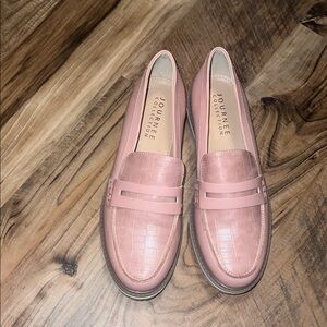 Journee Collection Blush Textured Loafers
